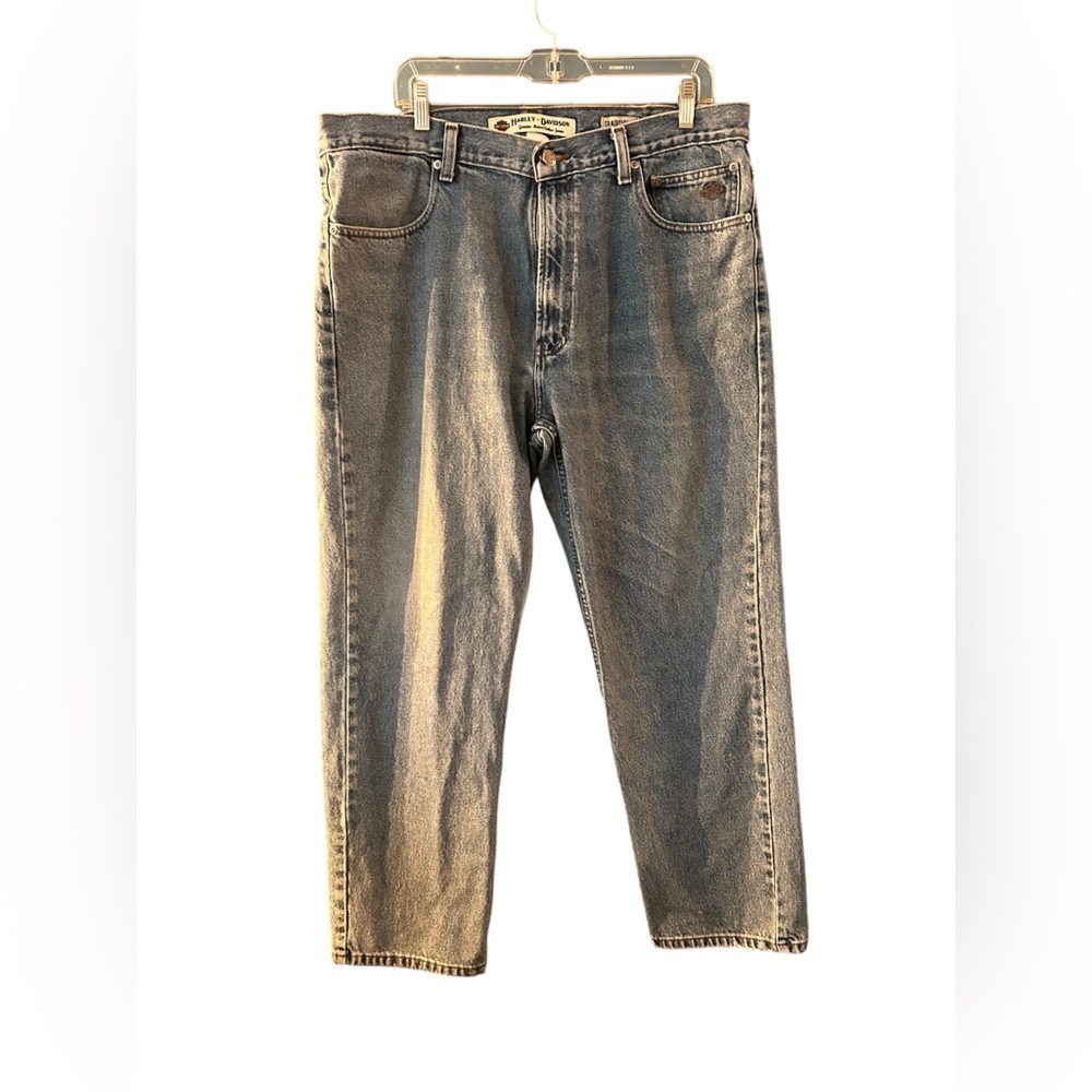 Harley- Davidson Vintage 90s Denim Light-washed Biker Jeans